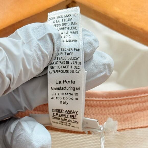La Perla NEW Tulle Nervures Sheer Button Up Jacket EU 40 US Small Pastel Pink - Picture 4 of 7